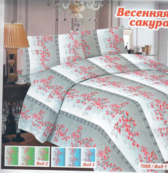 Купить Комплект постельного белья Весенняя сакура вид 3 (бязь) на Неженке